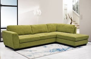 Cantabil 3-Seater With Chaise - Green