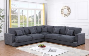 Furniture: Albany Corner Sofa - Dark Grey