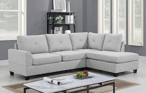 Pavia Sectional Sofa Reversible Chaise - Beige