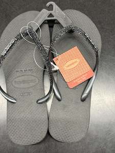 Sporting equipment: HAVAIANA SLIM GLITTER BLACK