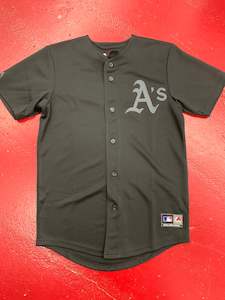 *MLB OAKLAND A'S BLK/BLK JSY 5148