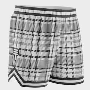 TT ADULT TARTAN SHORT BLK