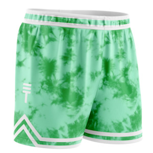 TT TIE DYE SHORTS LIME ADULTS