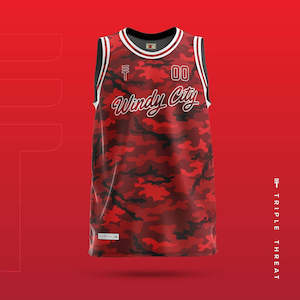 Tt Windy City Singlets Red  Adults