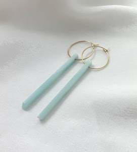 Amazonite Earrings Gold