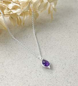 Rise Amethyst Necklace Silver