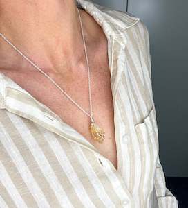 Silver Necklaces: Citrine Silver