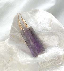 Amethyst Earrings Gold