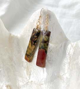 Jasper Earrings Gold