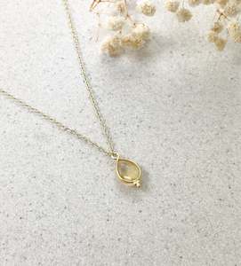 Rise Citrine Necklace Gold