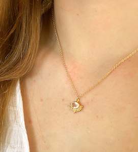 Rise Collection - Rose Quartz Necklace Gold