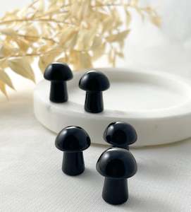 Black Obsidian Mini Mushroom