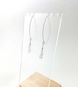 Clear Quartz Earrings Silver