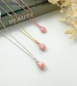 Pink Opal Drop - 16 inch