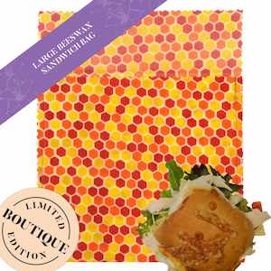 Orange Honeycomb - large sandwich bag