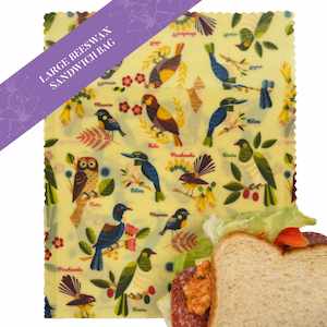 Morepork and Friends - large sandwich bag