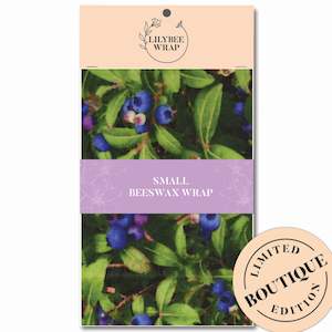 Bag or sack manufacturing - textile: Blueberries - small beeswax wrap