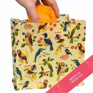 Bag or sack manufacturing - textile: Morepork and Friends Cheese Bag