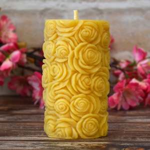 Darling Rosebud Beeswax Candle