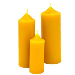 Beeswax Church Pillar Candles