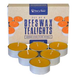 Beeswax Tealight Candles - Classic set of six