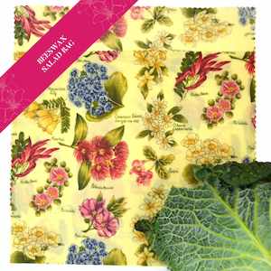 Bag or sack manufacturing - textile: Flowers of Aotearoa - beeswax wrap core collection