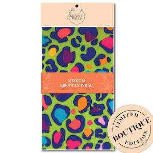 Neon Leopard - medium beeswax wrap