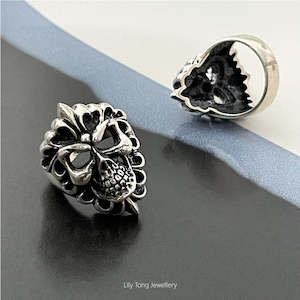 925 Silver Biker Ring #RS2