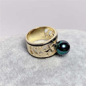 Peacock Shell Pearl Gold Plated Ring #GP6