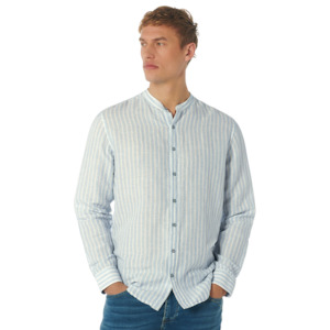 No Excess Granddad Linen Shirt