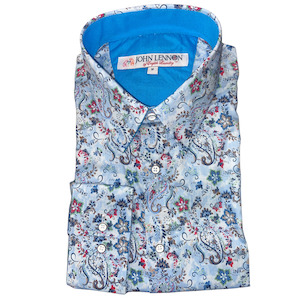 Clothing: John Lennon Light Blue Paisley L/S