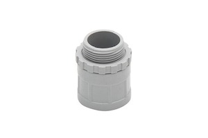 Electrical Gland Plain Adaptor - Grey