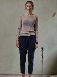 100% Linen Knitted Raglan Sweater