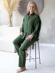 Linen Trousers Marta Green