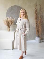 Linen Dress Ausme Beige