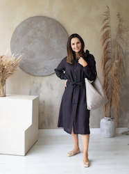 Linen Dress Ausme Charcoal