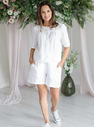 Linen Blouse Heiley White