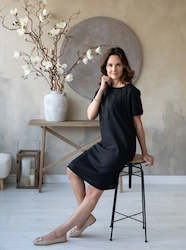 Linen Dress Annika Black