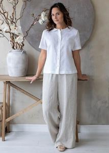 Linen Blouse Tina White