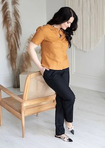 Linen Blouse Tina Ochre