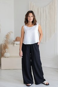 Womenswear: Linen trousers Laura Black