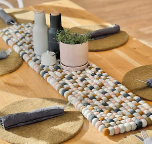 Womenswear: Felt Ball Table Runner