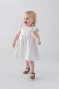 Organic Cotton Annabelle Dress White