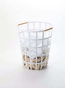 Womenswear: Yamazaki |  Tosca  Laundry  Basket Round  White