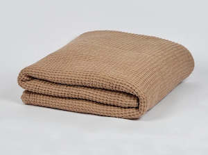 Womenswear: Large Linen/Cotton Waffle Bed Spread Clay