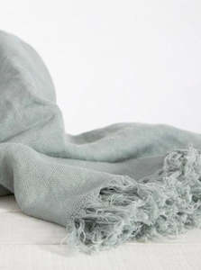 Womenswear: Linen Throw Duck Egg