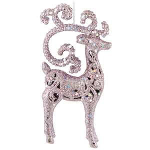 Haberdashery: Glitter Reindeer Plastic Set- 9x16cm