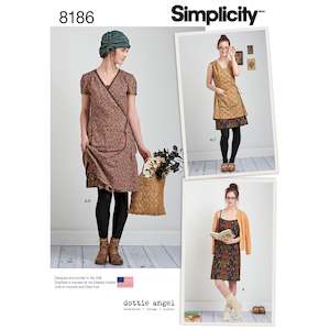 Haberdashery: Simplicity Pattern 8186 Women's Dottie Angel Frock: Wrap & Slip Dress