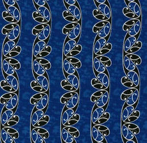 Craft Kiwiana Prints Fabric, Koru Red- Width 112cm