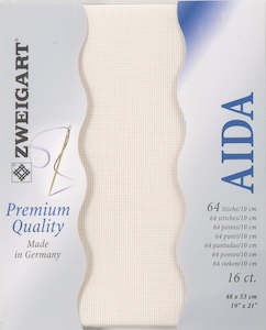 Zweigart Fat Quarter Aida Cloth 16ct, Ecru